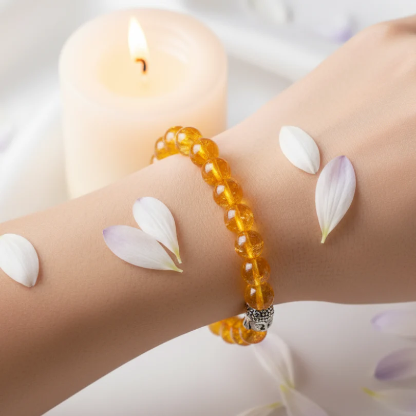 Citrine Bracelet For Prosperity & Success-(8mm) - Image 4
